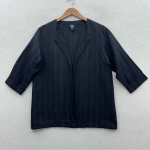 Eileen Fisher Women’s Medium Petite Open Front Jacket Silk Linen Blend